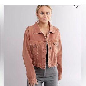 ‘Mustard Seed’ Distressed Blush Jacket